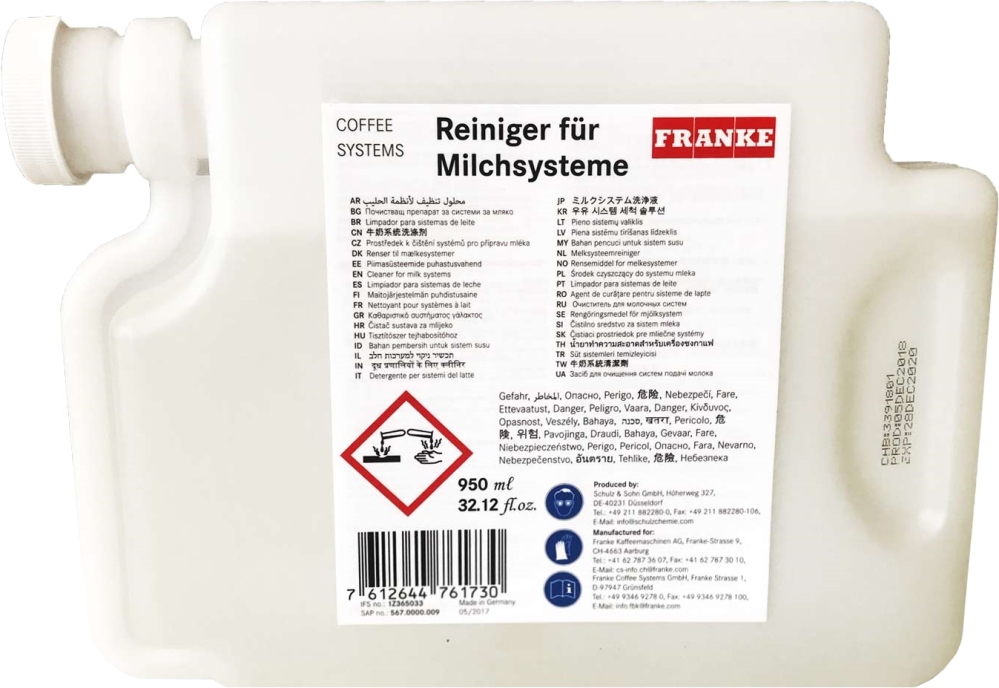 Картридж с жидкостью для очистки молочной системы FRANKE FM CM